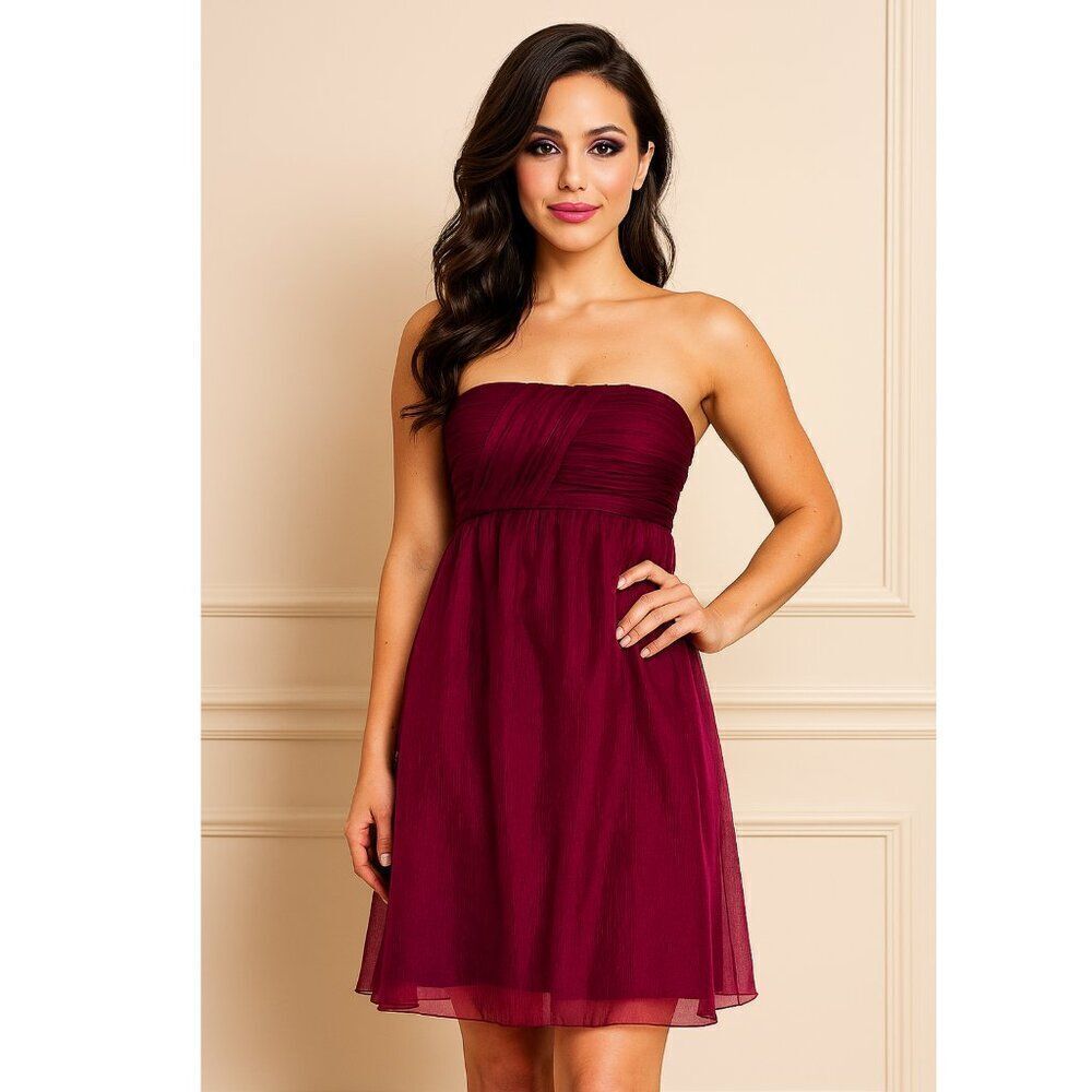 NWOT Alice + Olivia Burgundy Wine Magenta Mini Dress